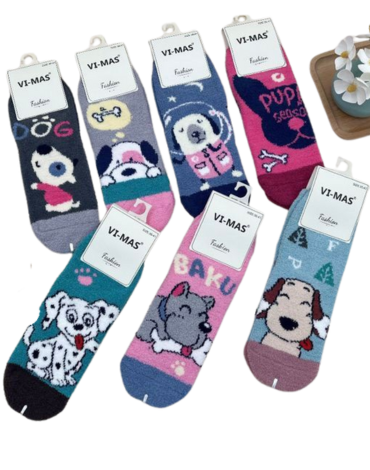 Calcetines Cashmere Modelos Surtidos x 12 Pares.Talla: 36 - 41