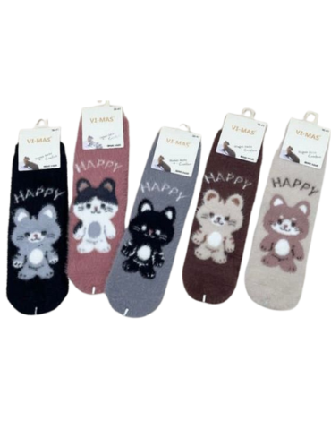 Calcetines Cashmere Modelos Surtidos x 12 Pares.Talla: 36 - 41