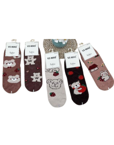 Calcetines Cashmere Modelos Surtidos x 12 Pares.Talla: 36 - 41