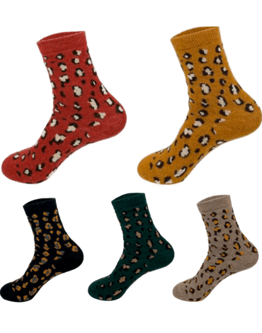 Calcetines Mujer de Lana Colores Surtidos x 12 Pares. Talla: 36 - 39