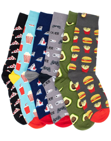Calcetín Algodón Funny Socks Unisex Sin Costura x 12 Pares. Talla: 36 - 40