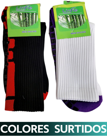 Calcetines Antideslizantes Deportivos x 12  Pares Talla: 41 al 47