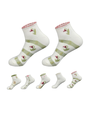 Calcetines con Diseño Corte Medio para Mujer x 12 Unds.