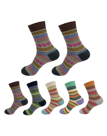 Calcetines de Mujer Cachemira Corte Medio x 12 Unds.