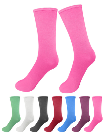 Calcetines Para Mujer Corte Medio Color Liso x 24 Unds. Talla : 36-39