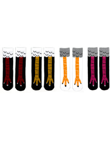 Calcetines de Mujer Corte Medio con Diseño de Pata Gallina x 12 Unds. Talla : 36-39