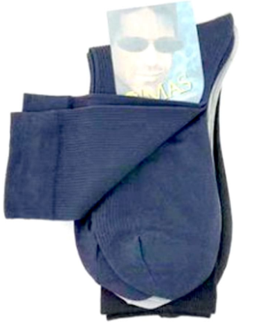 Calcetines de Hombre con Diseño Acanalado x 24 Pares.