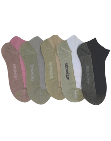 Tobillera Cobre Bamboo sin Costura x 12 Pares. Talla: 35 - 39