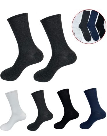 Calcetines de Bambú Corte Medio Colores Surtidos x 12 Pares.