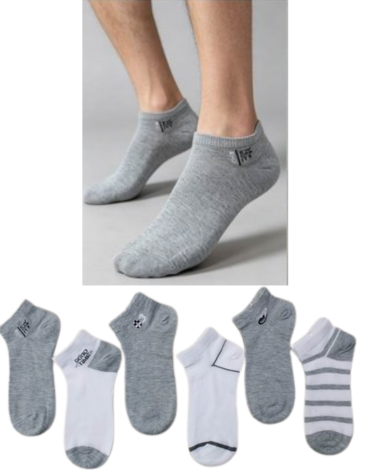 Calcetines Cortos de Hombre Colores Surtidos x 36 Pares. Talla: 40 - 46