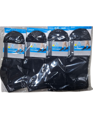 Calcetines Tobilleras de Hombre Color Negro x 36 pares. Talla: 38 - 43