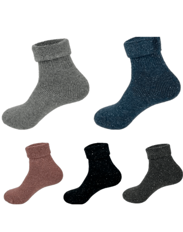 Calcetines Mujer de Lana Corte Medio x 12 Pares. Talla: 36 - 39