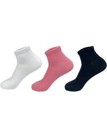 Calcetines Tobillera de Algodón Colores Surtidos x 24 Pares. Talla: 36 - 39