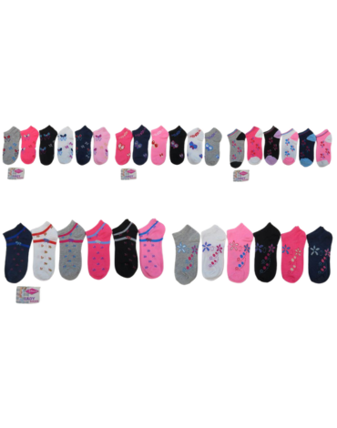 Calcetines de Niña Colores Surtidos x 48 Pares. Talla: 1 a 5 años aprox.