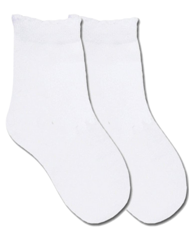 Calcetín Escolar Corto Color Blanco x 12 Pares. Talla: 6