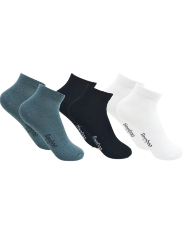 Tobillera Juvenil Bamboo sin Costura x 24 pares. Talla: 9 - 10 (36 - 39)