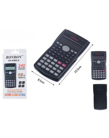 Calculadora Científica 12 Dígitos KK-82MS-D x 4 Unds. Medida: 15.5 x 8.5 cm aprox.