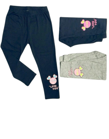 Calza de Niña con Diseño x 18 Unds. Talla: 4 a 14 años.