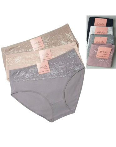 Calzón de Algodón para Dama x 24 Unds. Tallas: 32 (2XL) - 34  (3XL) - 36 (4XL)