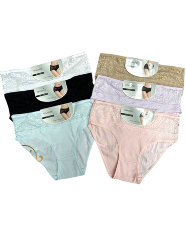 Calzon de Dama Colores Surtidos x 12 Unds. Tallas: M-L / XL-XXL