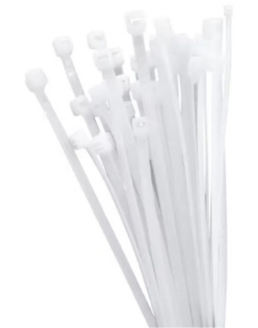 10 Bolsas de Amarra Plastica Color Blanco (1 Bolsa Trae 50 Pcs) Medida: 4.8 x 400 mm aprox