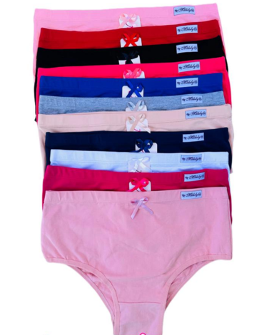 Calzón Liso de Dama Colores Surtidos x 12 Unds. Tallas: XXL