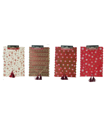 Camino de Mesa Navideño x 6 Unds. Medidas: 180 x 35 cm aprox.