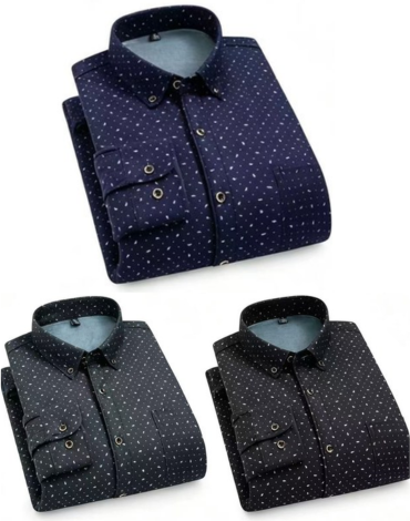 Camisa de Hombre con Polar Colores Surtidos x 12 Unds. Tallas: S a XXL