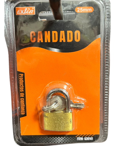 Candado de 25 mm x 12 Unds.