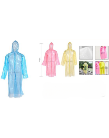 Capa Poncho Impermeable Colores Surtidos x 24 Unds. Medida: 140 cm aprox.