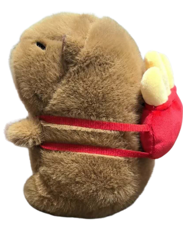 Peluche Capybara con Mochila x 4 Unds. Medida: 18 cm aprox.