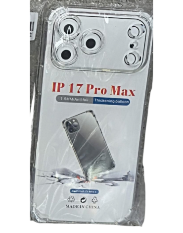 Carcasa Flexible Transparente para Iphone 17 Pro Max x 12 Unds.
