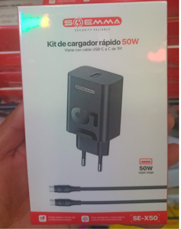 Cargador Carga Rápida TPC 50W x 4 Unds. Medida: 1 metro aprox.