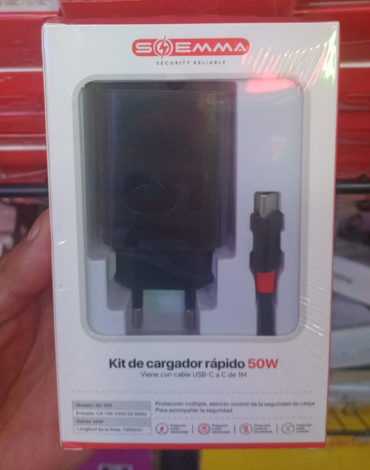 Cargador Carga Rápida TPC 50W x 4 Unds. Medida: 1 metro aprox.