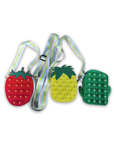Cartera Anti Estrés para Niña – Pop It x 12 Unds. Medidas : 10 x 12 cm aprox.