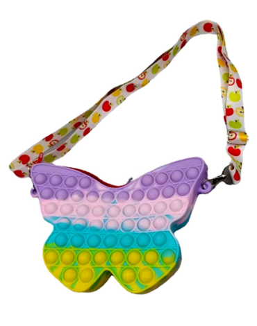 Cartera Anti Estrés para Niña – Pop It x 12 Unds. Medidas : 19 x 12 cm aprox.