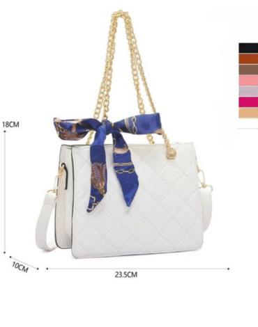 Cartera Eco Cuero con Lazo Colores Surtidos  x 6 Unds.Medida:18 x 10  x 23 .5 cm aprox