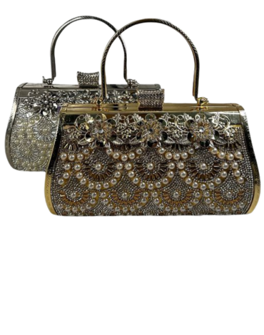 Cartera de Fiesta con Perlas  x 6 Unds.Medida: 9 x 14 x 24 cm aprox.