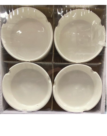 Cenicero de Loza x 12  Unds. Medidas: 9 x 9 x 3 cm aprox