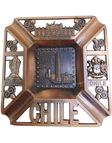 Cenicero de Metal Chile x 12 Unds.