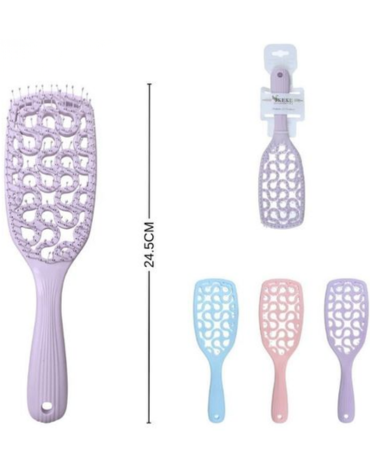 Cepillo Anti Frizz Colores Surtidos x 12 Unds. Medida: 24.5 cm aprox.