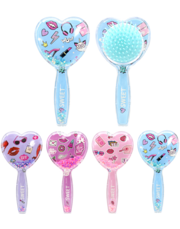 Cepillo Infantil con Glitters Colores Surtidos x 12 Unds. Medida: 15.5 x 8 cm aprox.