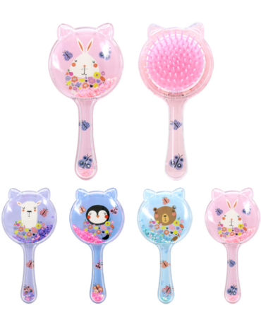 Cepillo Infantil con Glitters Colores Surtidos x 12 Unds. Medida: 16 x 7.5 cm aprox.
