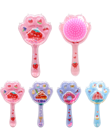 Cepillo Infantil con Glitters Colores Surtidos x 12 Unds. Medida: 16 x 8 cm aprox.