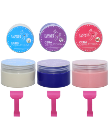 Cera Depilatoria en Crema con Espátula Aromas Surtidos x 4 Unds. Medida: 150 gr aprox.