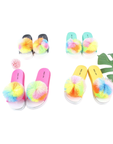 Chalas de Mujer con Pon Pon x 36 Pares. Talla: 37  al 41