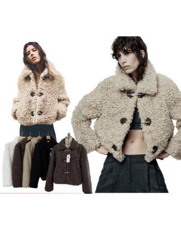 Chaqueta Toggle de Shearling Sintetico x 12 Unds. Tallas: S - M / L - XL