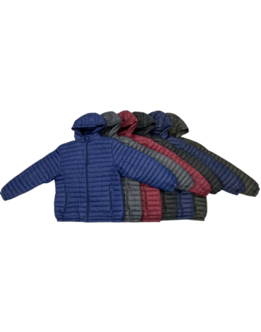 Parka de Hombre con Gorro Desmontable x 12 Unds. Tallas Especiales: 3XL a 6XL
