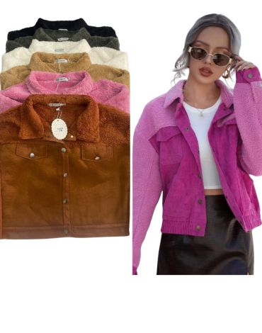 Chaqueta de Dama con Chiporro Colores Surtidos x 6 Unds.Talla: S /M - L / XL