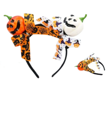Cintillo de Halloween Calabaza  x 12  Unds.